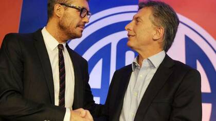 Tinelli y Macri, en 2015, en uno de sus últimos encuentros públicos