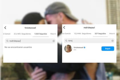 Tini dejó de seguir a Rodrigo De Paul en Instagram, pero él sí la sigue (Foto: Instagram @tinistoessel / @rodridepaul)