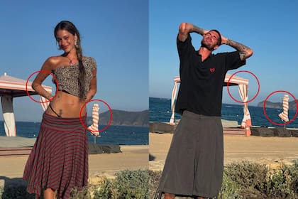 Tini publicó fotos en la playa y lo que no pasó inadvertido fue que posó en el mismo lugar que Rodrigo De Paul
