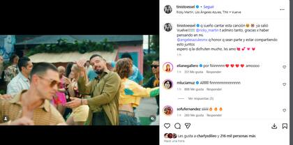 Tini Stoessel agradeció a Ricky Martin por convocarla para esta nueva versión de "Vuelve"