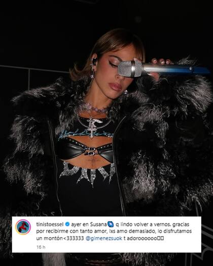 Tini Stoessel hizo un posteo en Instagram para resumir su paso por el programa de Susana Giménez (Foto: Instagram @tinistoessel)
