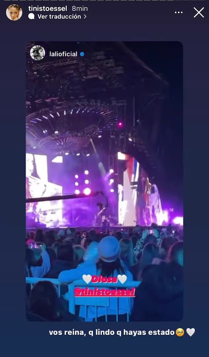 Tini Stoessel le respondió el gesto a Lali Espósito (Foto: Instagram @tinistoessel)