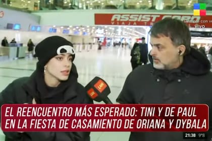 Tini Stoessel volvió al país y confirmó que irá al casamiento de Oriana Sabatini y Paulo Dyabala (Foto: Captura de TV / América)