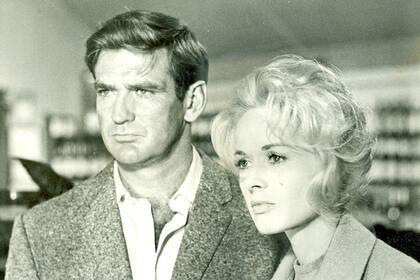 Tippi y Rod Taylor, su compañero en Los pájaros