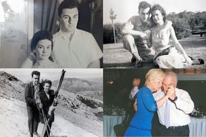 Tito y Lidia, toda una vida juntos: compromiso de matrimonio, picnic, esquiando y bailando tango (Gentileza Familia Parlamento)