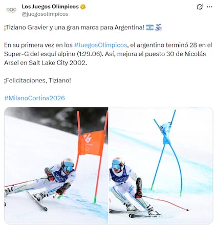 Tiziano Gravier tuvo un gran debut olímpico