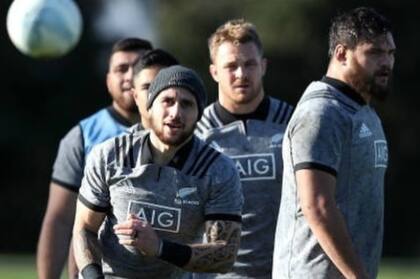 TJ Perenara, una de las figuras de los All Blacks, en el primer ensayo en Buenos Aires