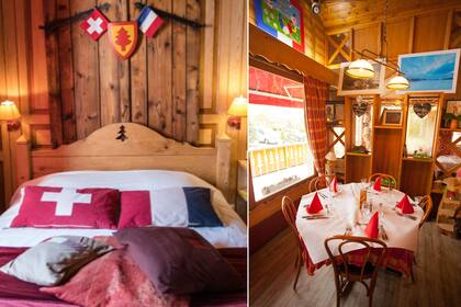Toda la decoración del hotel pone en juego la binacionalidad: Suiza y Francia a un paso de distancia