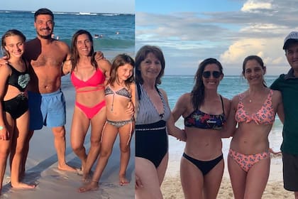 Toda la familia viajó a la playa.