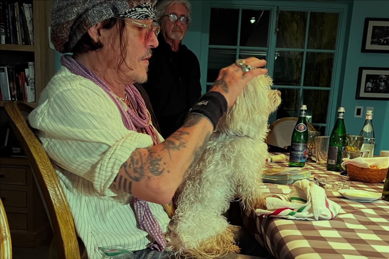 Verónica Lozano y Johnny Depp en la casa de la conductora