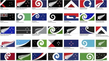 Todas las banderas propuestas en el concurso nacional