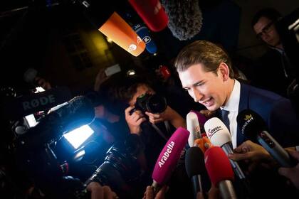 Todas las cámaras buscaron ayer a Sebastían Kurz en Austria