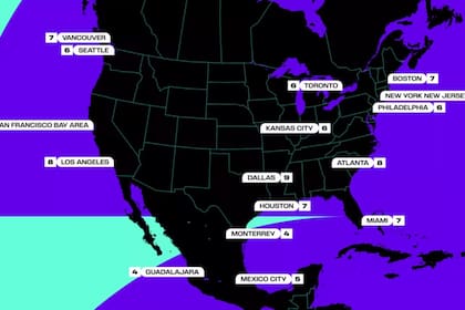Todas las ciudades que albergarán los partidos del Mundial 2026 (FIFA)