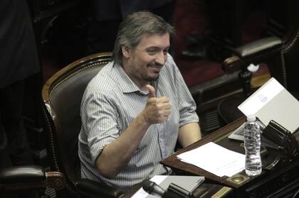 Máximo Kirchner, durante la sesión