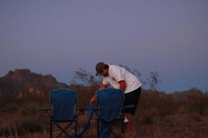 Todo listo para observar la Sombra del Puma, en las montañas Supersition de Arizona