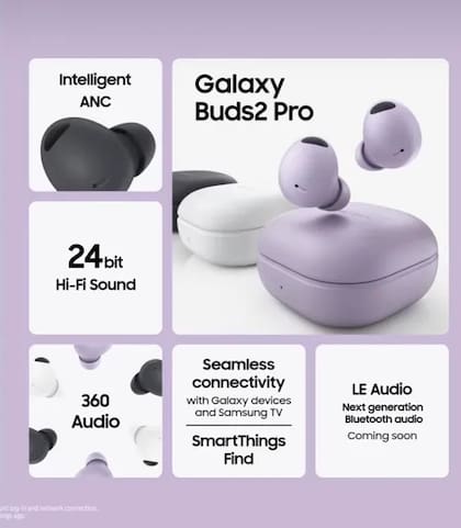 Todo lo nuevo de los auriculares Galaxy Buds 2 Pro