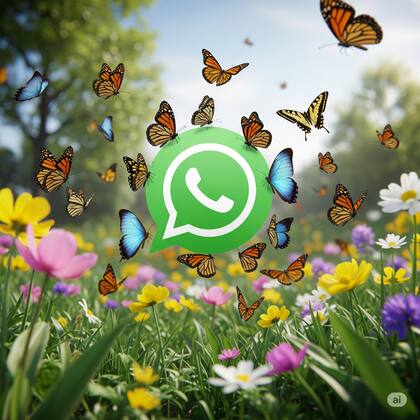 Todo lo que hay que saber para configurar el "modo mariposa" de WhatsApp (imagen generada con IA)