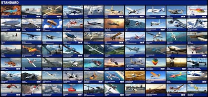 Todos los aviones presentes en la versión estándar del Flight Simulator 2024