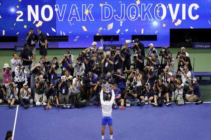 Todos los flashes son para el gran campeón, Novak Djokovic