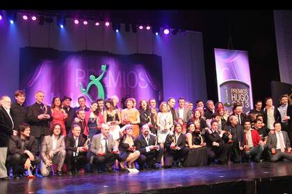 Todos los ganadores de los premios Hugo en el escenario