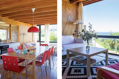 Todos los pisos de la planta alta son de madera de eucalipto uruguayo reforestado.