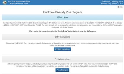 Todos los trámites deben hacerse únicamente en el sitio web dvprogram.state.gov