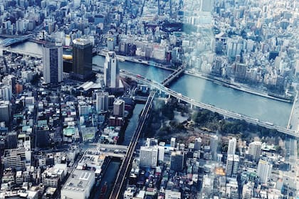 Tokio a tus pies desde el skytree. Obvio: ¡no apto si tenés vértigo!