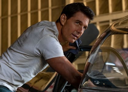 Tom Cruise en el papel del capitán Pete "Maverick" Mitchell en Top Gun: Maverick