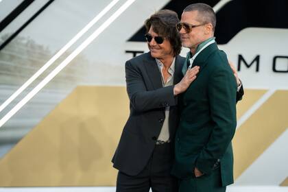 Tom Cruise y Brad Pitt en la premiere europea de la película F1, en junio de este año