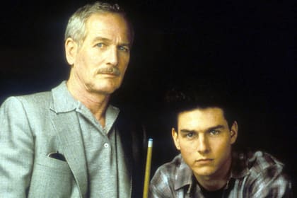 Tom Cruise y Paul Newman en El color del dinero (1986), de Martin Scorsese. Un gran papel para el joven Cruise.