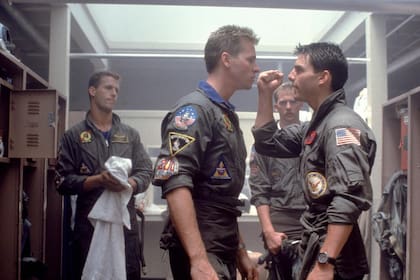 Tom Cruise y Val Kilmer en Top Gun (1986)