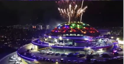 Toma de la celebración de Navidad en El Helicoide de un video publicado por la Policía Nacional Bolivariana
