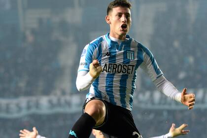 Tomás Chancalay, en el partido de Racing Club vs Melgar, por la Copa Sudamericana