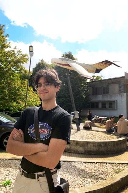 Tomás cursa todos los días en la Universidad Nacional de La Plata