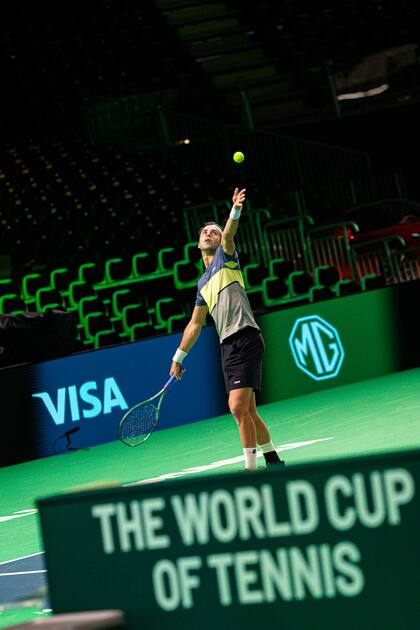 Tomás Etcheverry, en el último ensayo antes de jugar