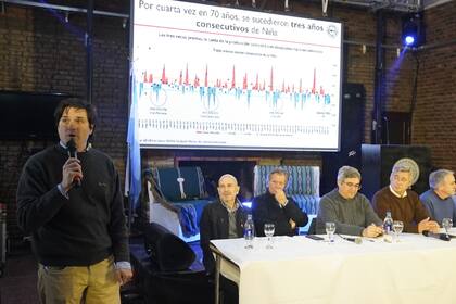 Tomas Palazón, director de la Rural, en la jornada de la entidad en Chascomús