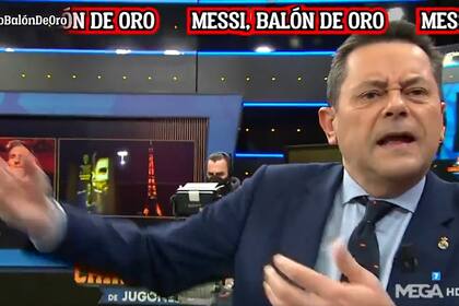 Tomás Roncero, periodista del programa El Chiringuito, furioso por la elección de Lionel Messi para el Balón de Oro