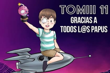 Tomiii11 había compartido un agradecimiento por un premio recibido en su cuenta de Instagram el pasado sábado