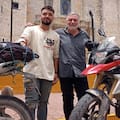 Son padre e hijo y van en moto de Córdoba a Estados Unidos a ver el Mundial