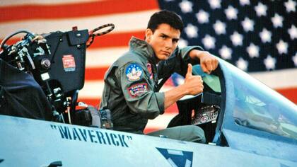 Tom Cruise en la película original de Top Gun, estrenada en 1986