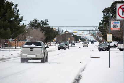 Tormenta de nieve en Texas