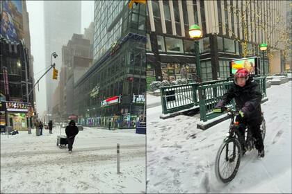 Tormenta invernal en Nueva York; recorrido por el área de Times Square en NYC (Foto: Juan Simo)