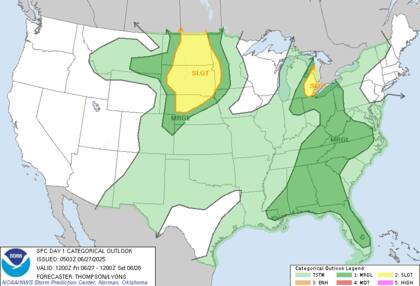 Tormentas "altamente destructivas" se pronostican para Dakota y Nebraska: granizo de 7.5 cm, vientos de 130 km/h y posibles tornados aislados desde esta tarde hasta la noche