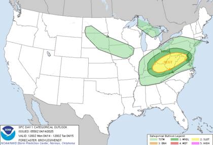 Tormentas severas en el Valle de Ohio: granizo, vientos dañinos y posible tornados en Kentucky y Virginia Occidental