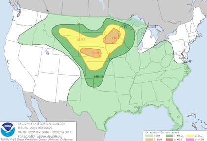 Tormentas severas en Minnesota: las primeras células tormentosas se activarán esta tarde mientras una baja presión se desplaza desde el este de Dakota del Sur hacia el estado de Minnesota