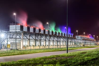 Torres de refrigeración por evaporación en un centro de cómputo