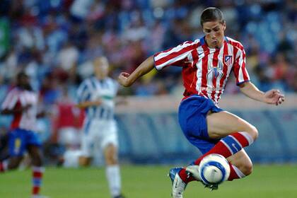 Torres, en su primeros años como profesional en Atlético de Madrid