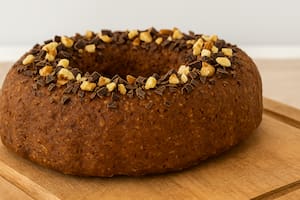 Torta de avena y cacao al microondas