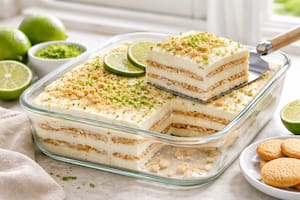 Torta fácil de galletitas y lima