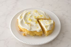 Torta individual de coco y limón